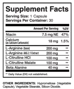 Memodyne Supplement Facts